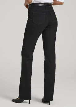 Harper High-Rise Straight Stretch Jeans for Tall Women