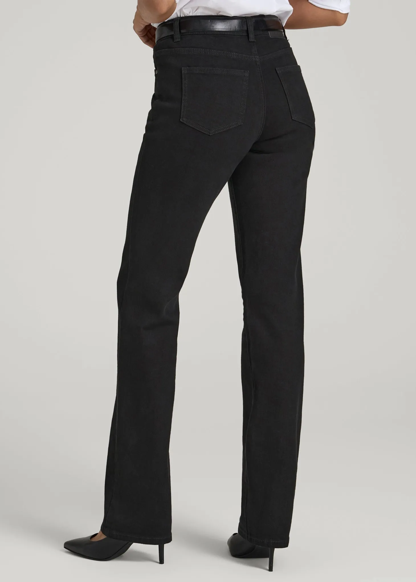 Harper High-Rise Straight Stretch Jeans for Tall Women