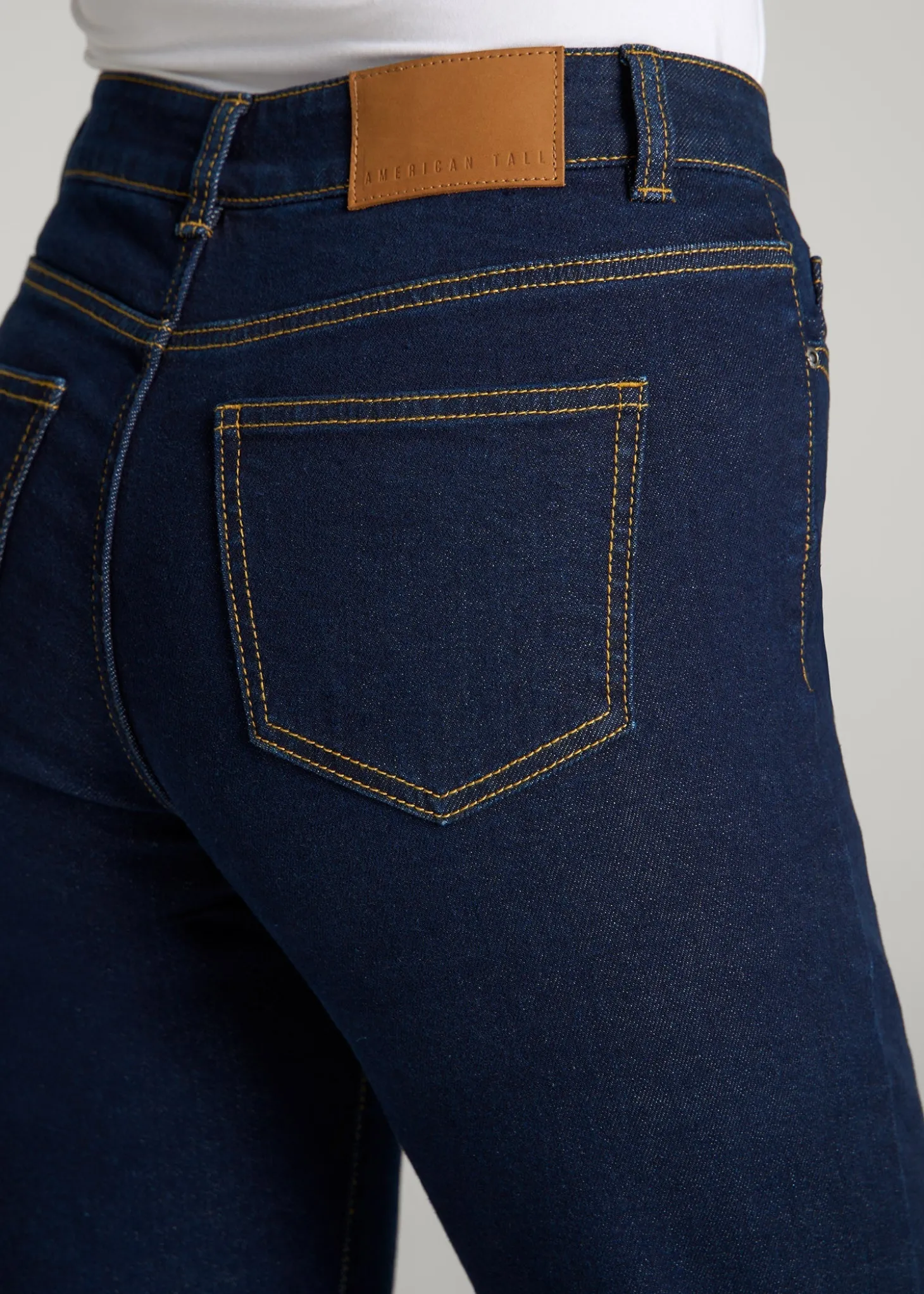 Harper High-Rise Straight Stretch Jeans for Tall Women