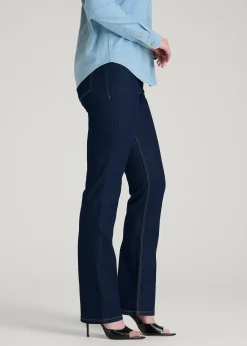 Harper High-Rise Straight Stretch Jeans for Tall Women
