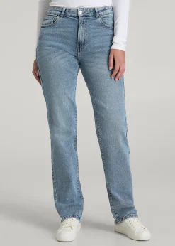 Harper High-Rise Straight Stretch Jeans for Tall Women