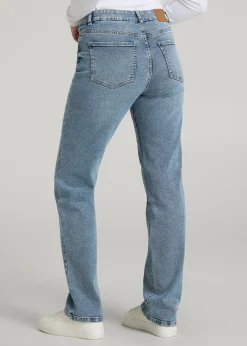 Harper High-Rise Straight Stretch Jeans for Tall Women