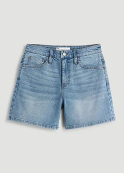 High Rise Denim Shorts for Tall Women