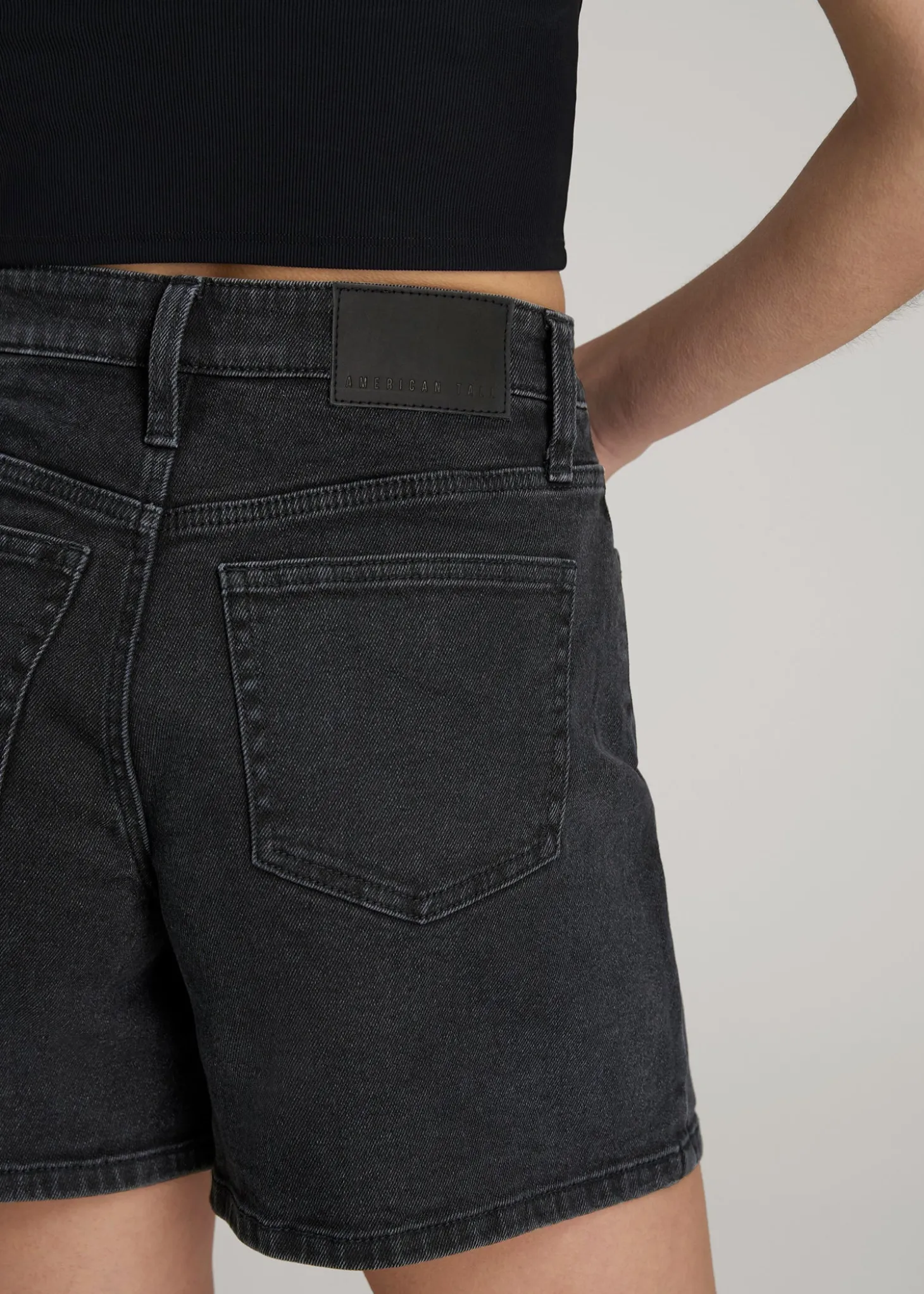 High Rise Denim Shorts for Tall Women