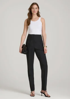 High Rise Pants with Darts for Tall Women