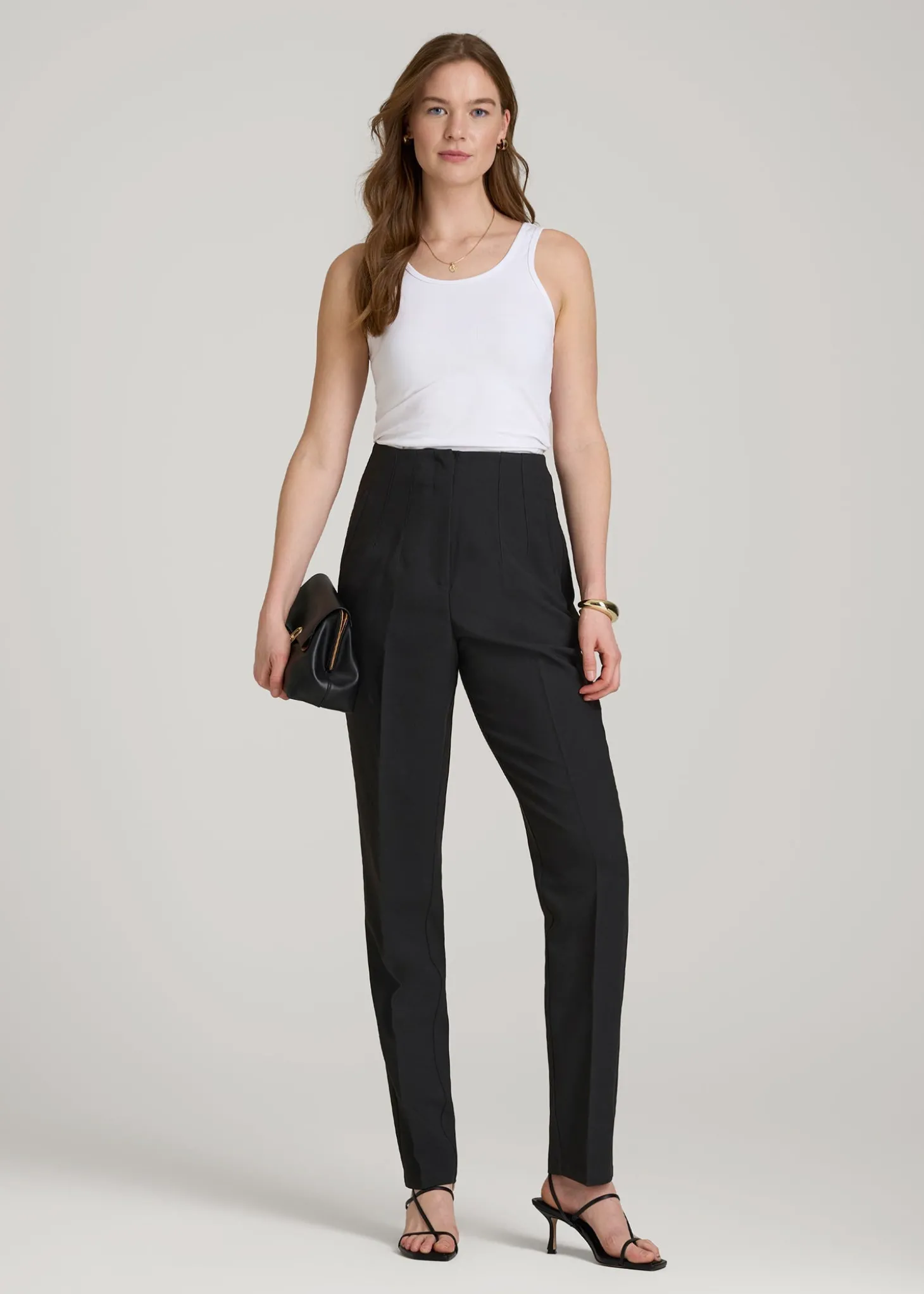 High Rise Pants with Darts for Tall Women