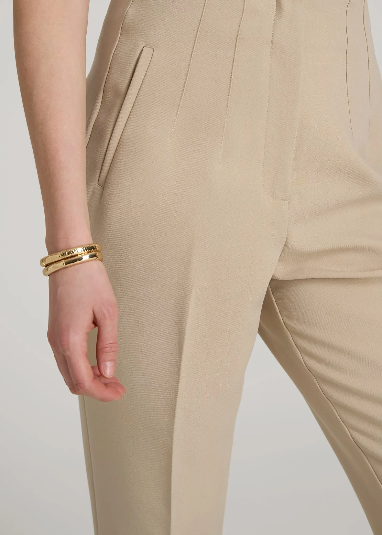High Rise Pants with Darts for Tall Women