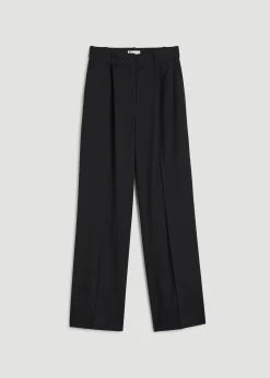 High-Rise Wide-Leg Pleated Dress Pants for Tall Women