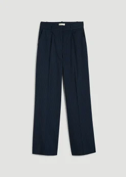 High-Rise Wide-Leg Pleated Dress Pants for Tall Women
