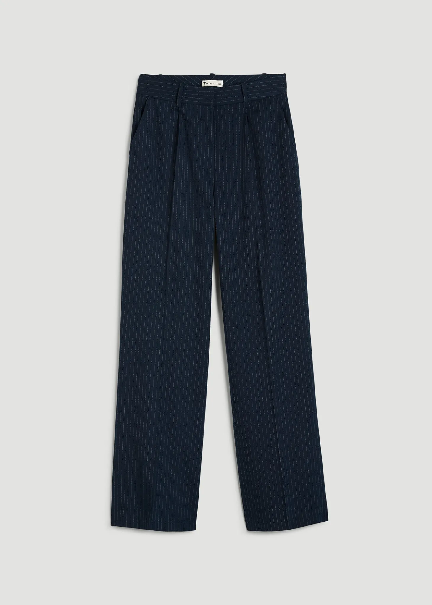 High-Rise Wide-Leg Pleated Dress Pants for Tall Women