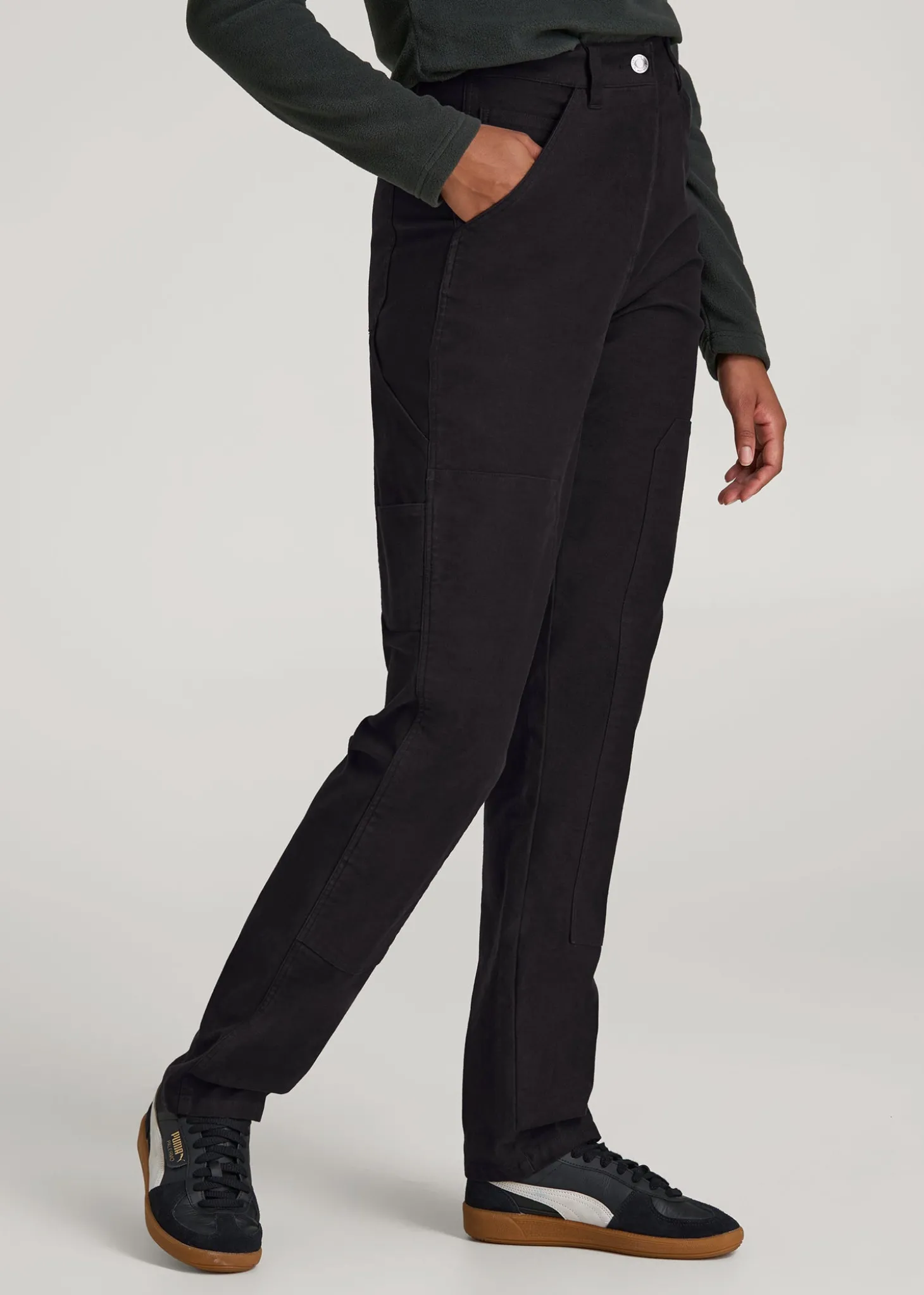 High-Waisted Carpenter Pocket Pants for Tall Women