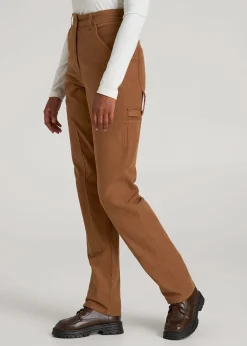 High-Waisted Carpenter Pocket Pants for Tall Women