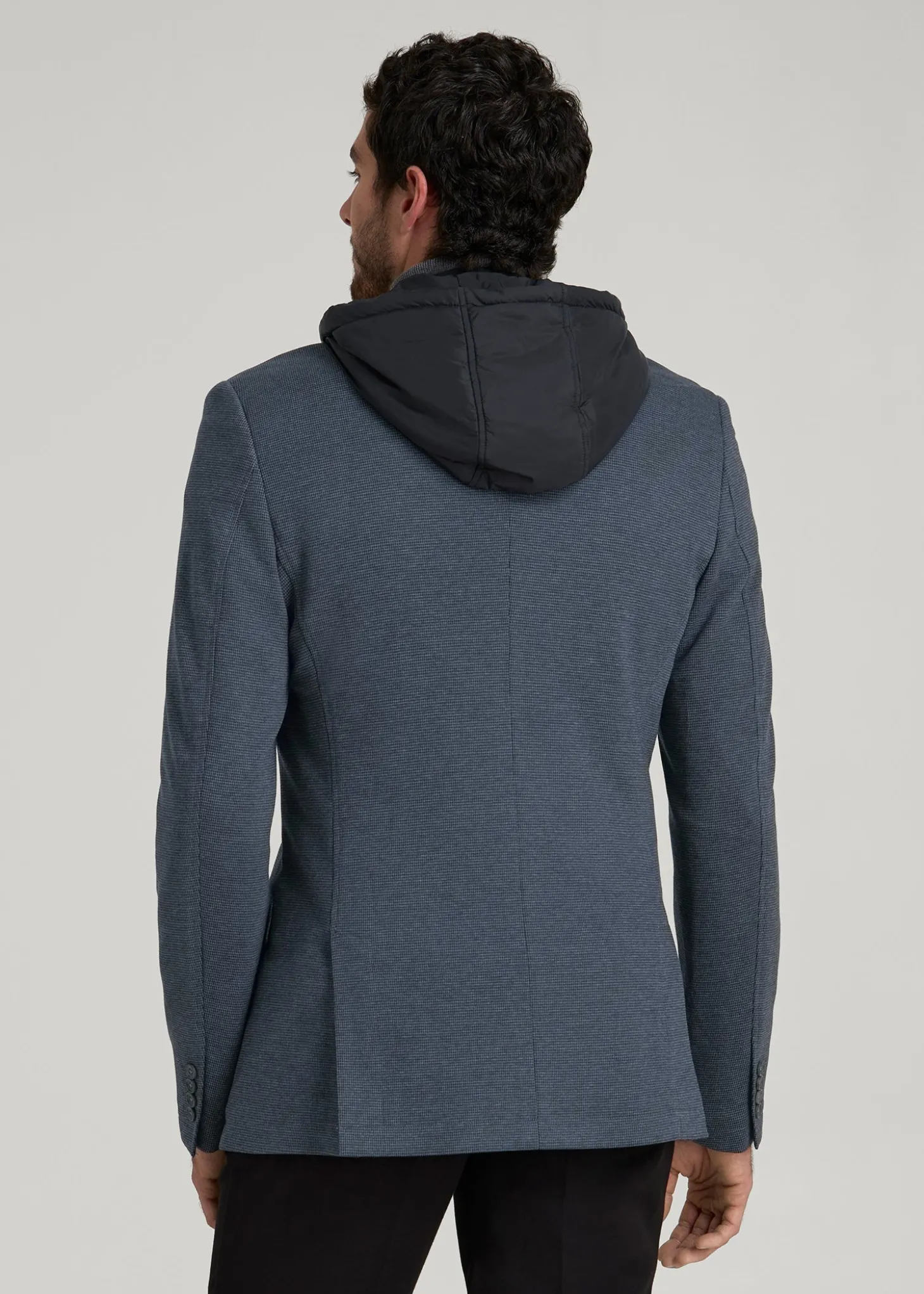 Hooded Bib Blazer for Tall Men