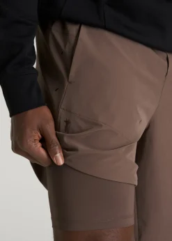 2-in-1 Featherweight Running Short for Tall Men