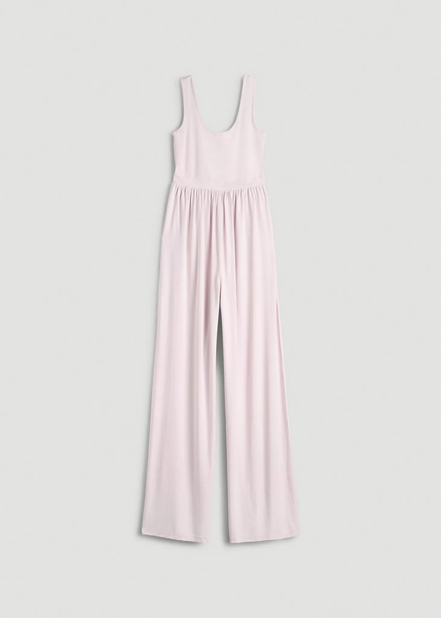 Jersey Tank Wide-Leg Jumpsuit with Pockets for Tall Women