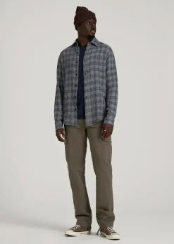 Lightweight Woven Overshirt for Tall Men