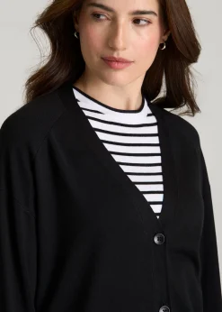 Linen Blend Knit Cardigan for Tall Women