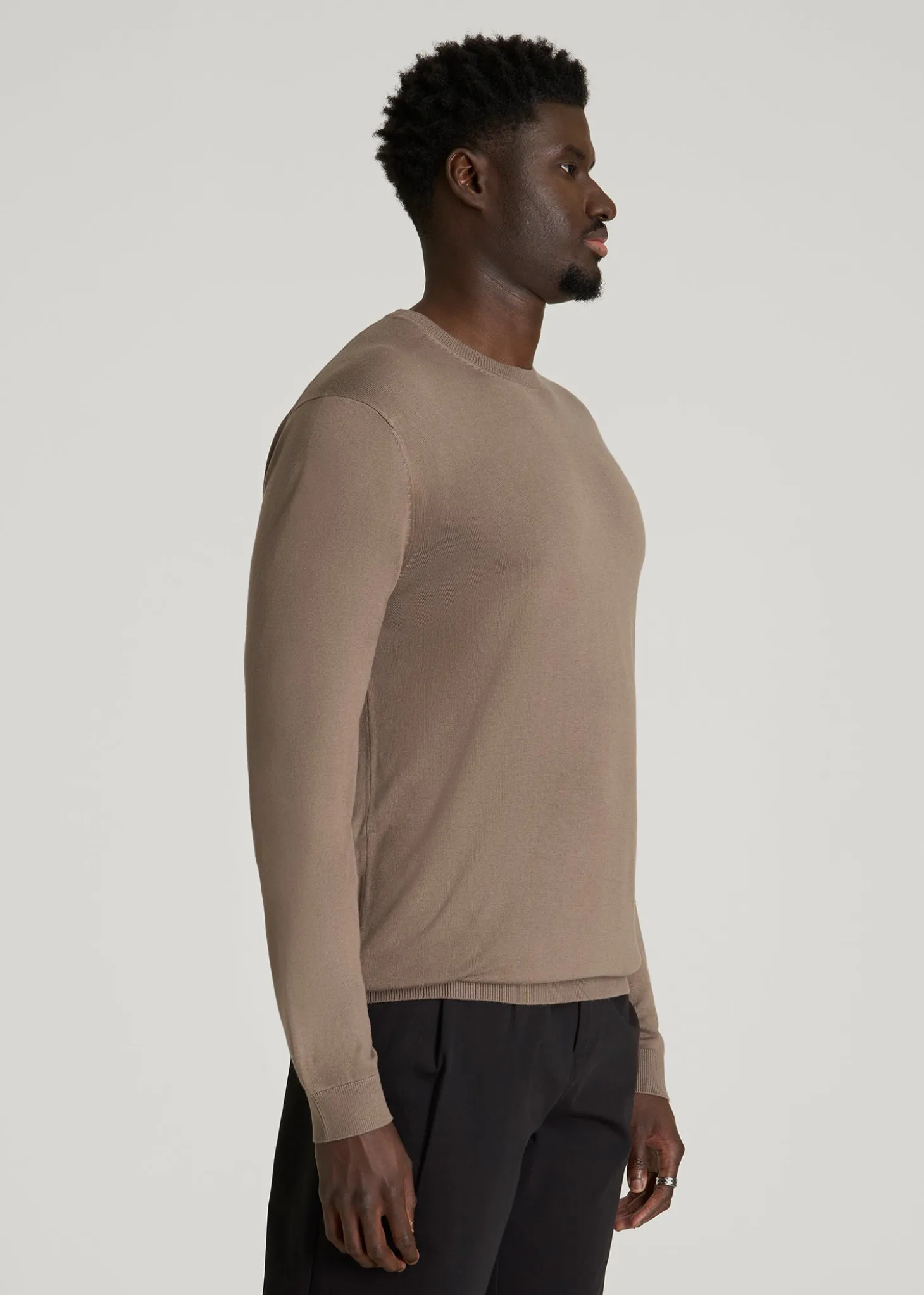 Linen Blend Lightweight Sweater for Tall Men