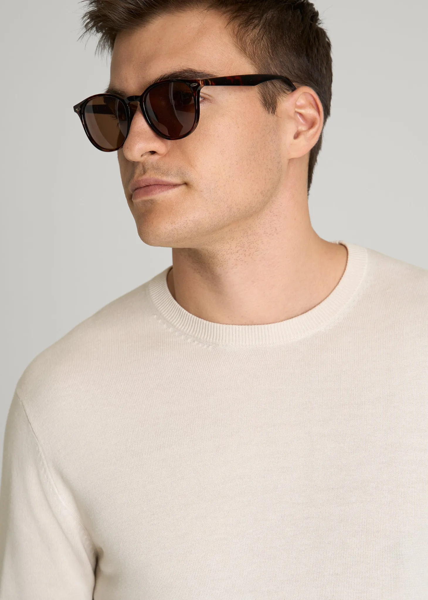 Linen Blend Lightweight Sweater for Tall Men