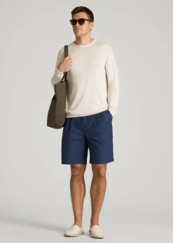 Linen Blend Lightweight Sweater for Tall Men