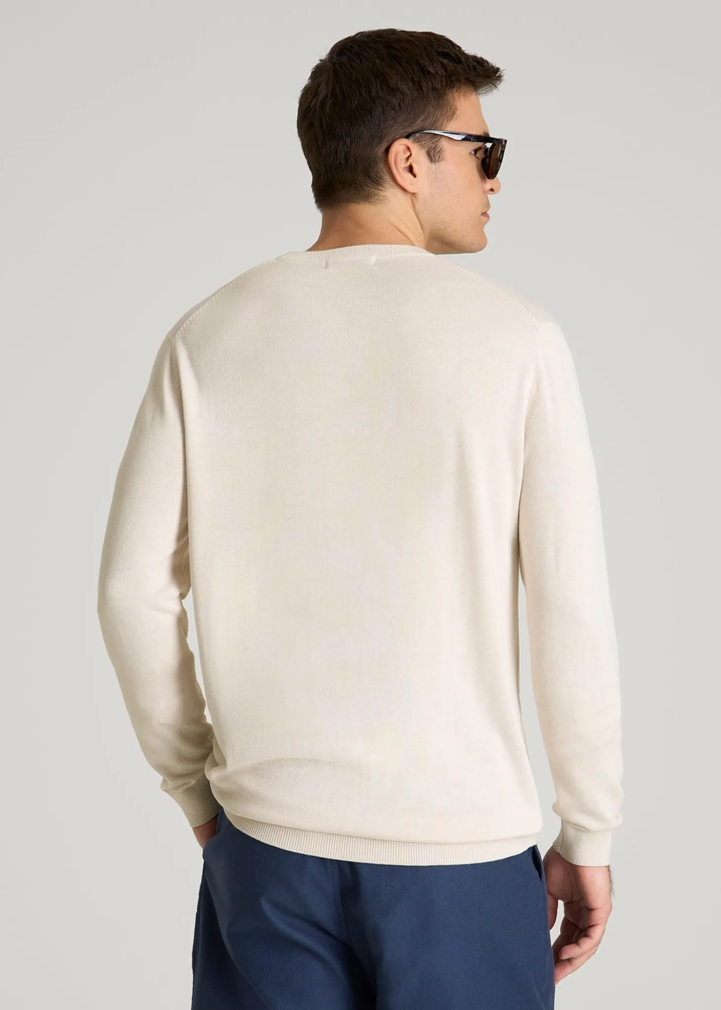 Linen Blend Lightweight Sweater for Tall Men