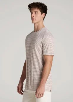 Linen Crewneck T-Shirt for Tall Men