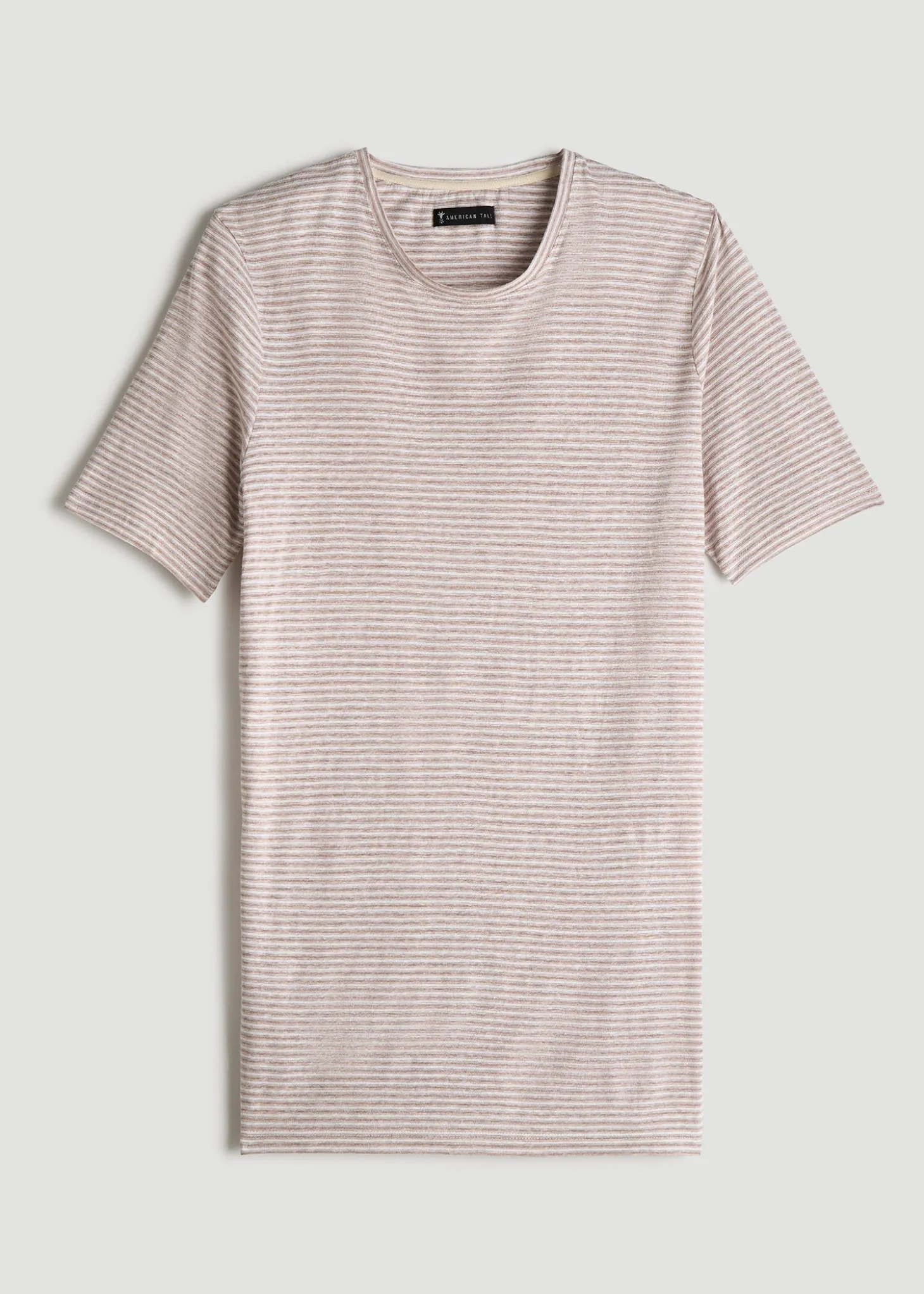 Linen Crewneck T-Shirt for Tall Men