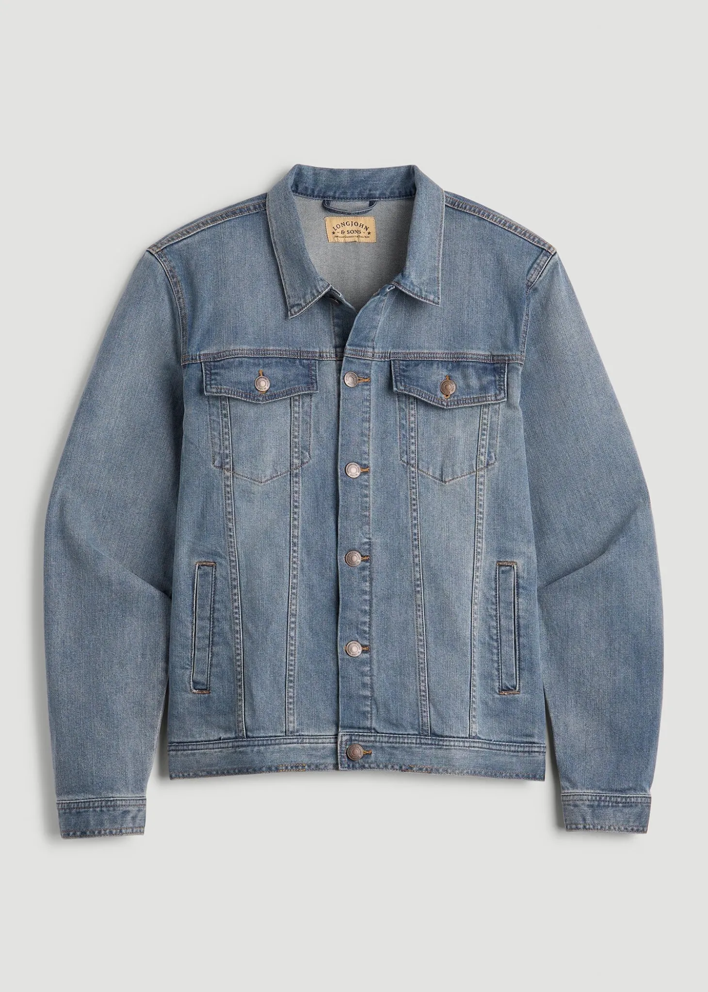 LJ&S Denim Jacket for Tall Men