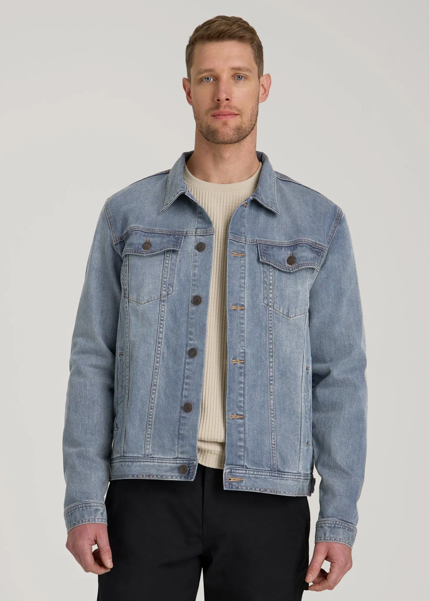 LJ&S Denim Jacket for Tall Men