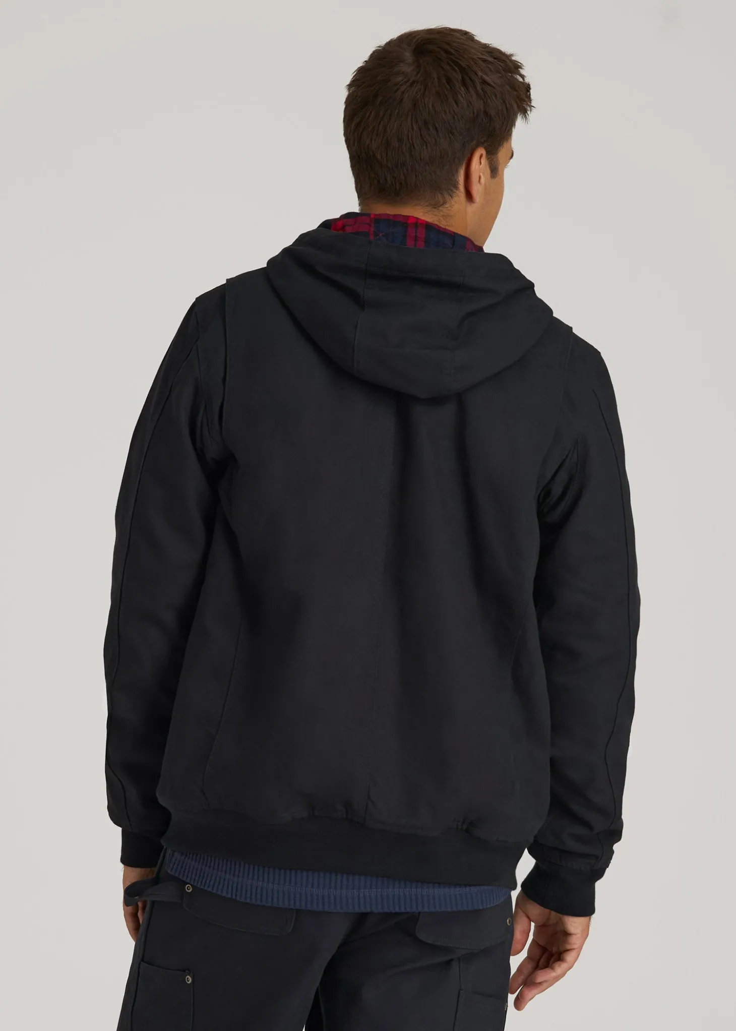 LJ&S Flannel-Lined Canvas Work Jacket for Tall Men