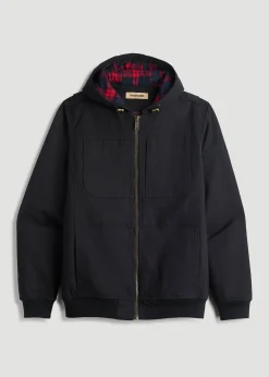 LJ&S Flannel-Lined Canvas Work Jacket for Tall Men