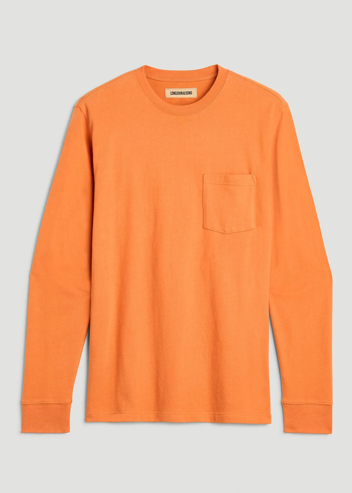 LJ&S Long Sleeve Workwear Pocket Tee for Tall Men