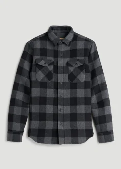 LJ&S Wool Blend Shirt Jacket for Tall Men