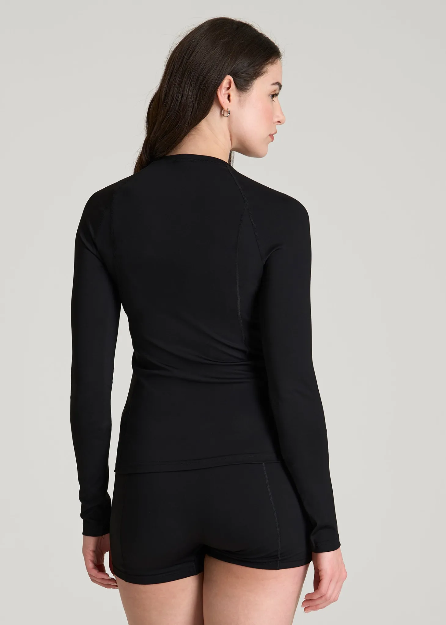 Long Sleeve Crewneck Rashguard for Tall Women