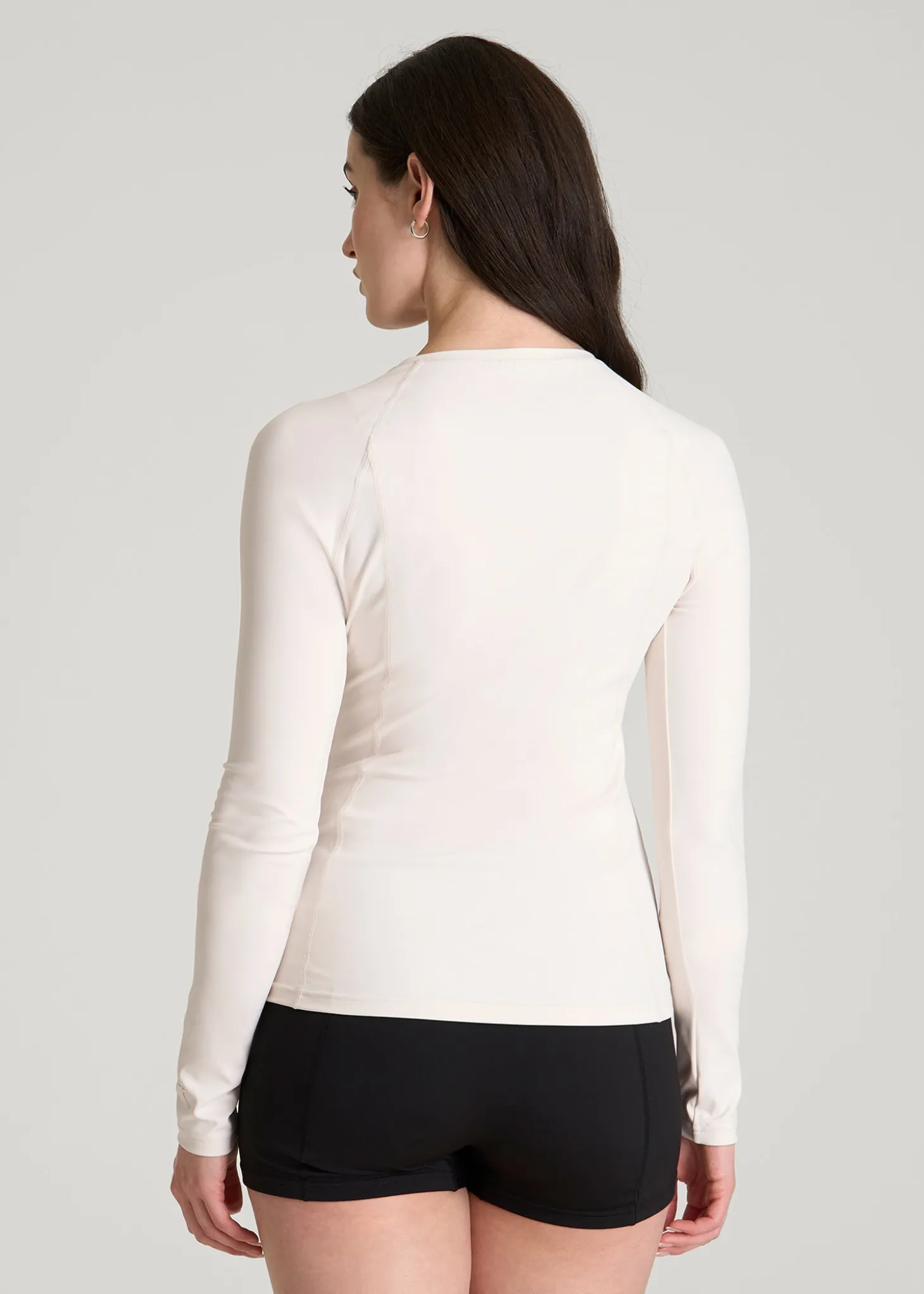 Long Sleeve Crewneck Rashguard for Tall Women