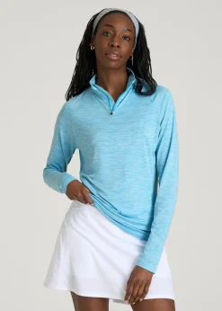 Long Sleeve Quarter-Zip Pullover for Tall Women