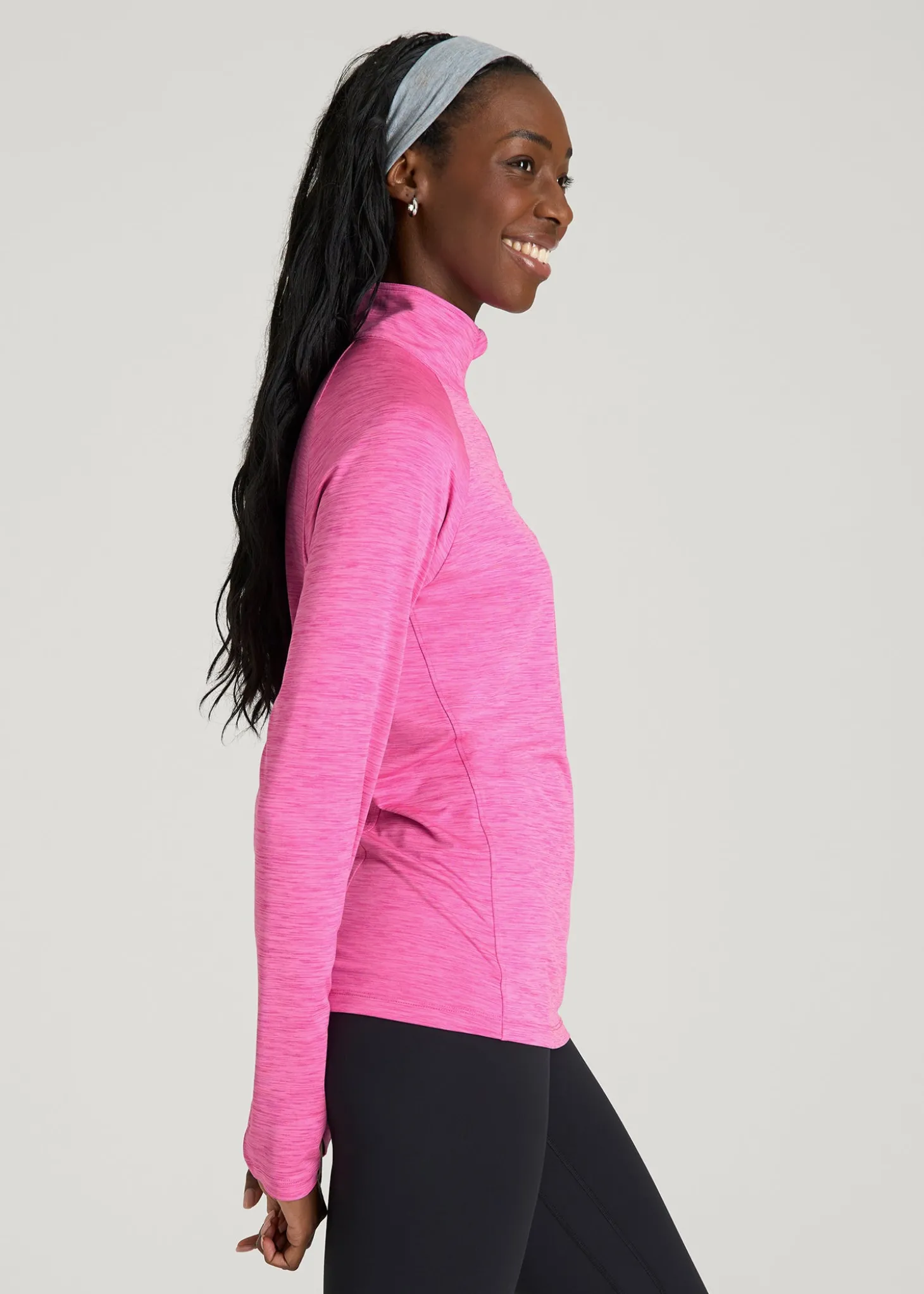 Long Sleeve Quarter-Zip Pullover for Tall Women