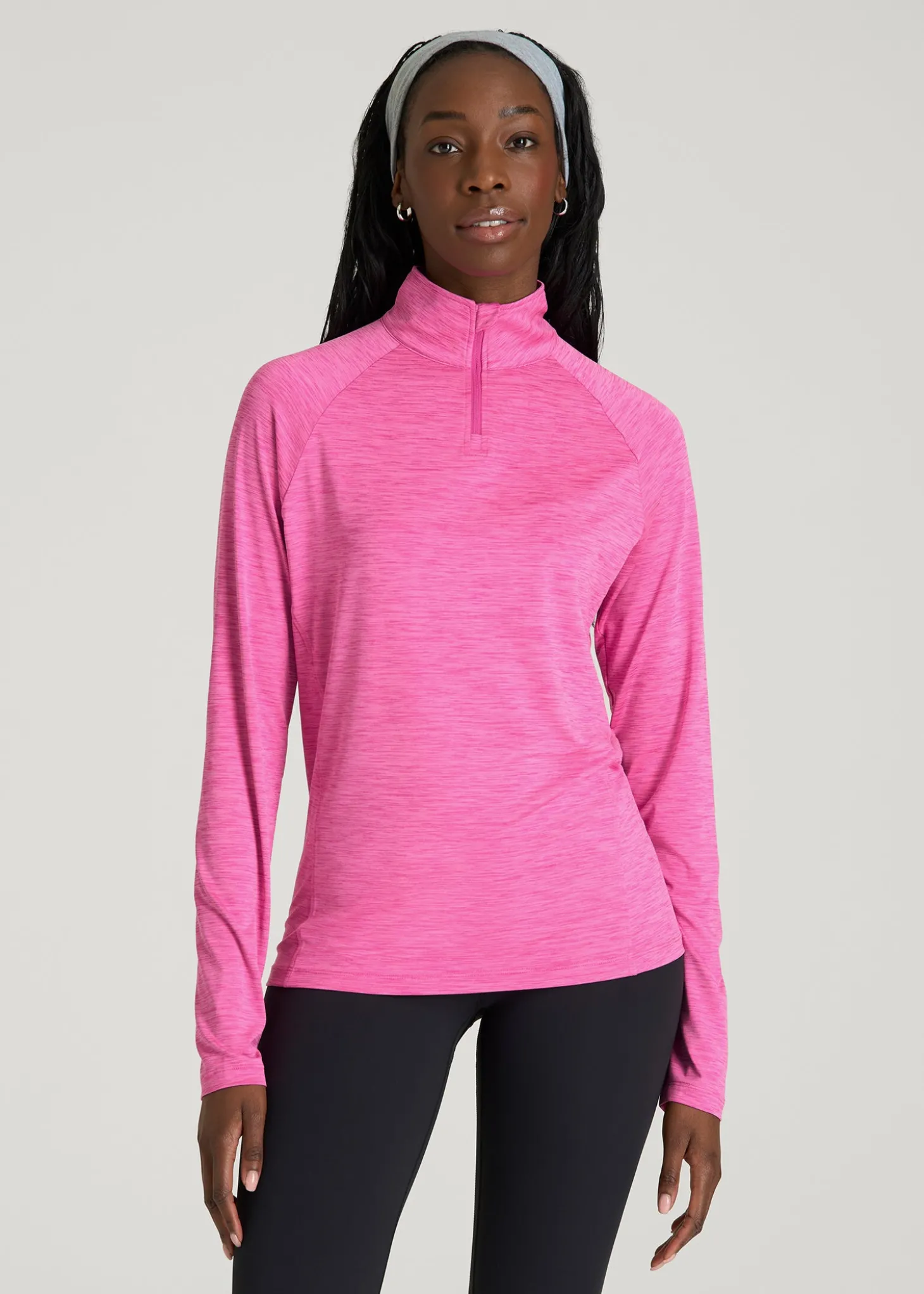 Long Sleeve Quarter-Zip Pullover for Tall Women