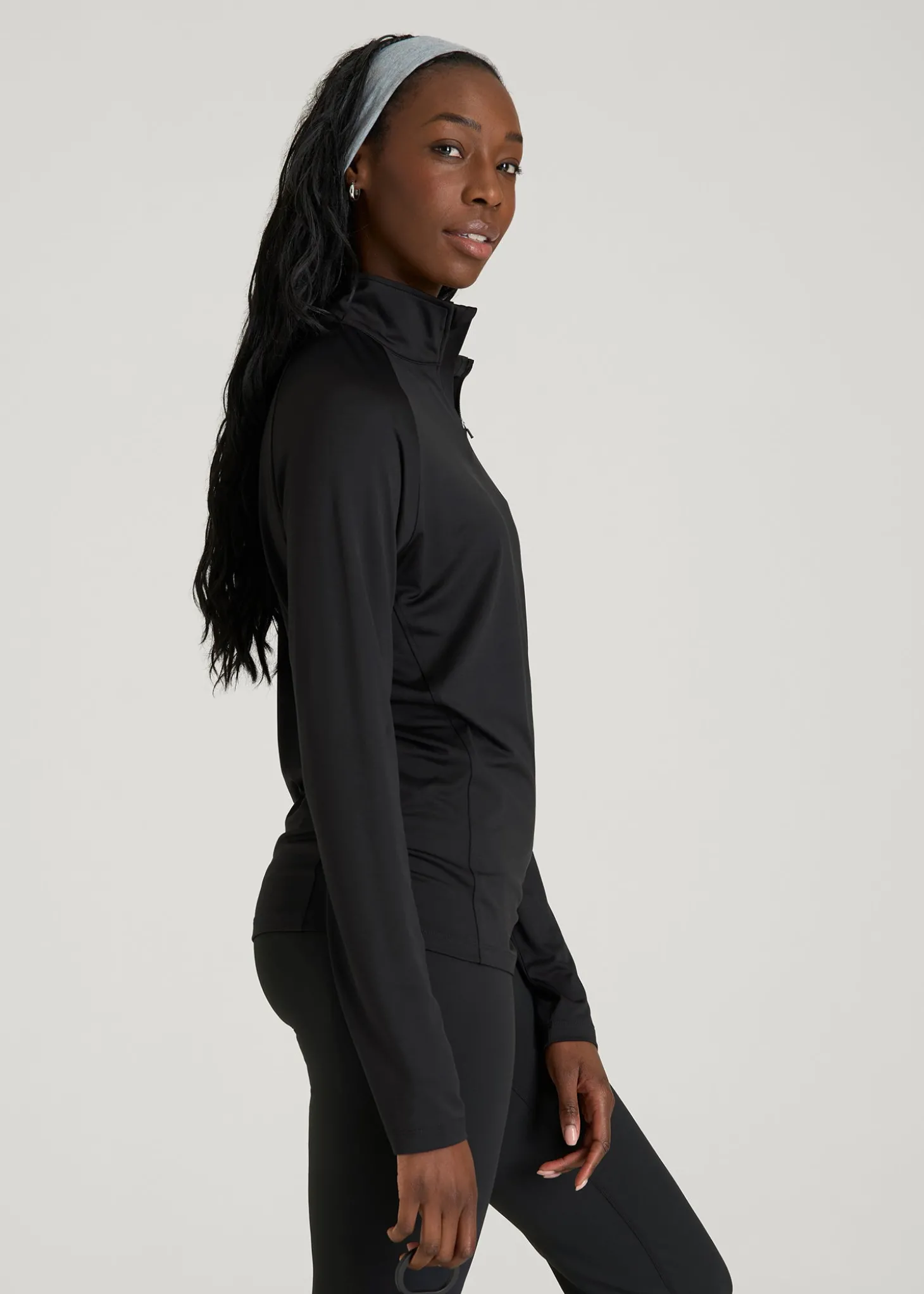 Long Sleeve Quarter-Zip Pullover for Tall Women