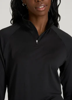 Long Sleeve Quarter-Zip Pullover for Tall Women