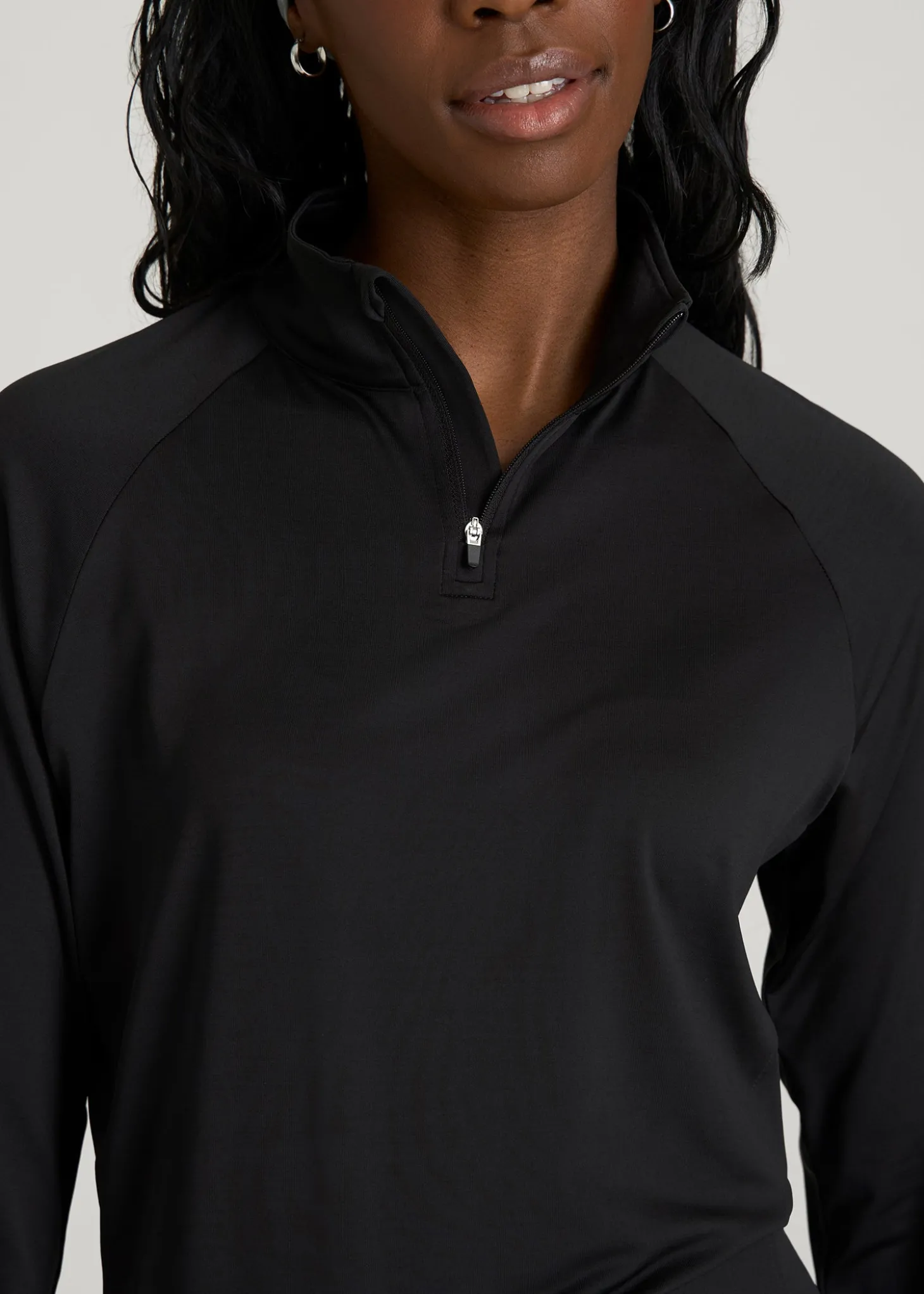 Long Sleeve Quarter-Zip Pullover for Tall Women