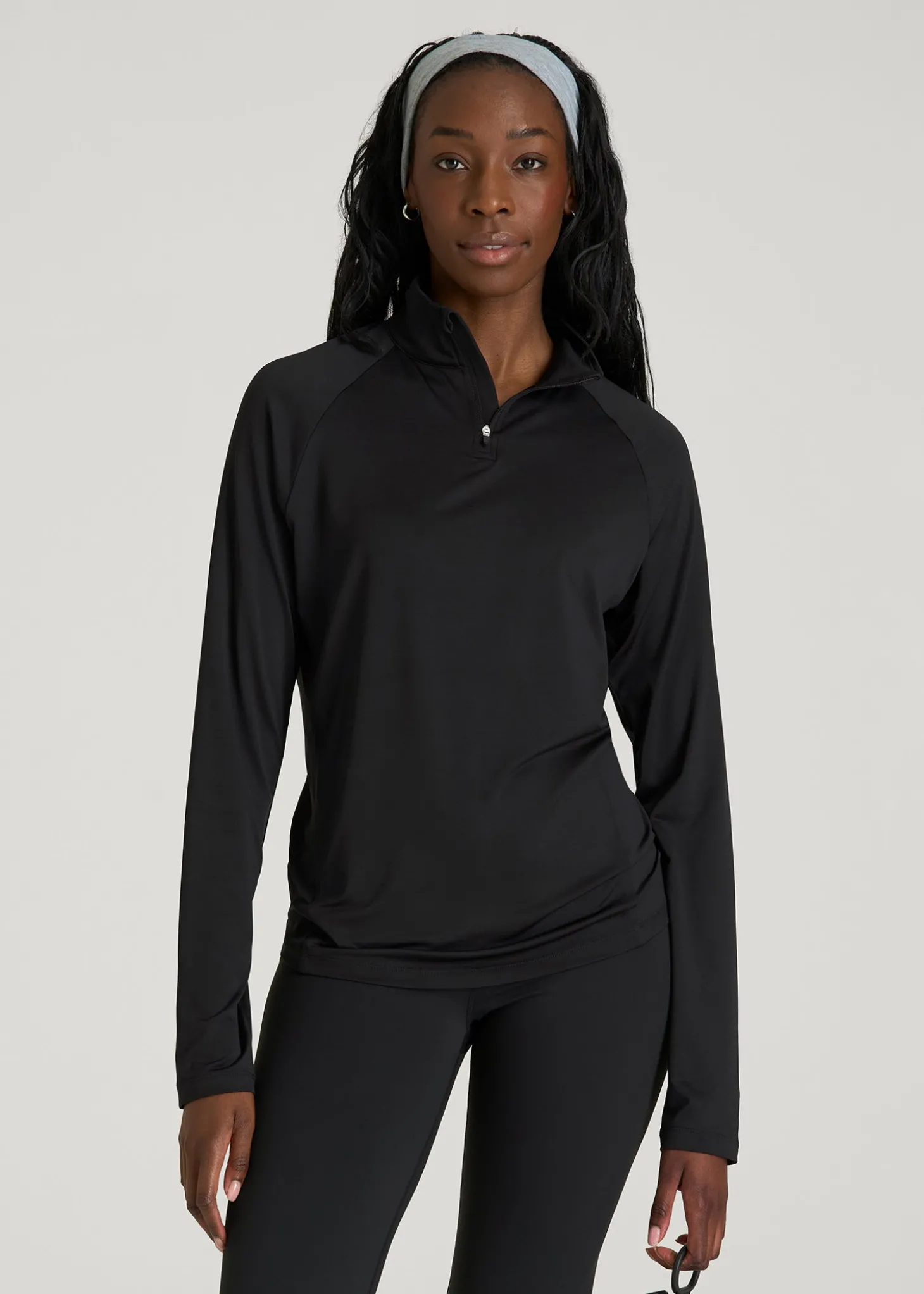 Long Sleeve Quarter-Zip Pullover for Tall Women