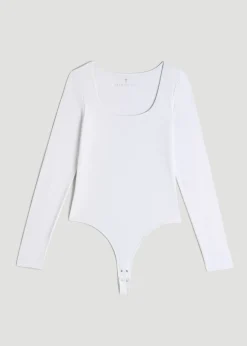 Long Sleeve Square Neck Bodysuit for Tall Women