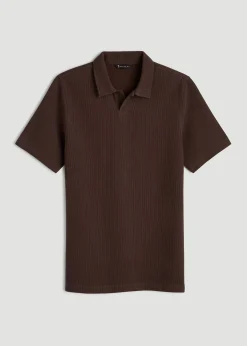 Micro Waffle Polo for Tall Men