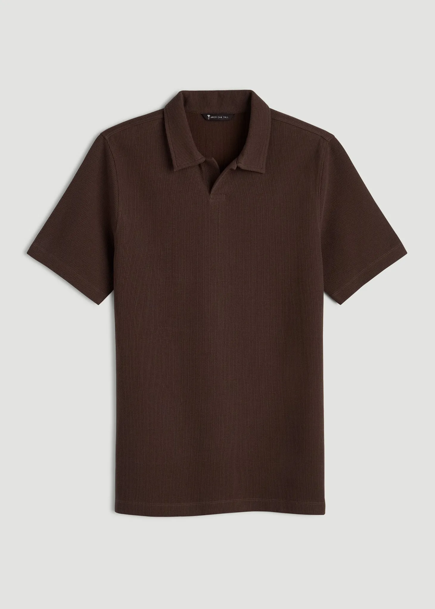 Micro Waffle Polo for Tall Men