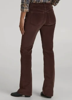Mid-Rise Mini Bootcut Corduroy Pants for Tall Women
