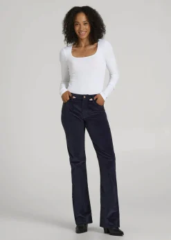 Mid-Rise Mini Bootcut Corduroy Pants for Tall Women