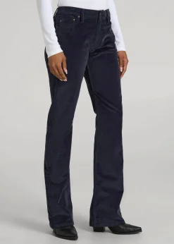 Mid-Rise Mini Bootcut Corduroy Pants for Tall Women