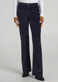Mid-Rise Mini Bootcut Corduroy Pants for Tall Women