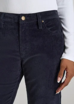 Mid-Rise Mini Bootcut Corduroy Pants for Tall Women